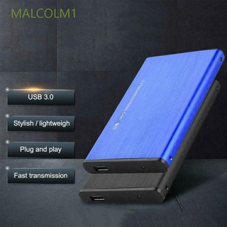 Malcolm1 portátil HDD gabinete con Cable de disco duro caja HDD caso pulgadas Durable portátil escritorio USB unidad externa dispositivos de almacenamiento/Multicolor