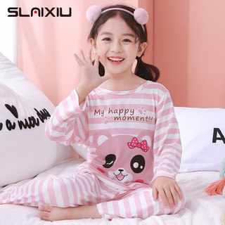 2 unids/set niñas pijamas de dibujos animados ropa de dormir niños pijamas baju tidur niños ropa de dormir