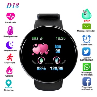 PromociónReloj inteligente d18s impermeable Redondo con Rastreador de ejercicio/Smartwatch con Bluetooth para hombre