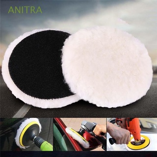 ANITRA Universal Wool Sponge Pad 3/4/5/6/7 Inches Self-Adhesive Disc Car Polishing Disc Waxing Buffing Reusable Imitated Wool Paint Care Auto Polisher Accessories Car Beauty Tool