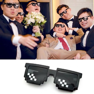 banyanshaw hombres mujeres 8 bit codificación pixel thug life mosaico gafas de sol moda cool co