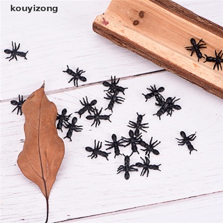 [kouyi] 50 unids/lote de halloween plástico negro hormigas broma juguetes decoración realista divertido 449co
