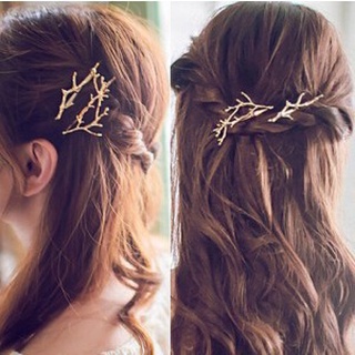 fuente coreano señoras creativo joyería ramas aleación clip lateral antler horquilla simple personalidad accesorios para el cabello mujeres
