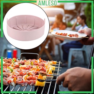 [AMLESO] Freidora de aire redonda olla de silicona seguro para horno accesorios de Pizza bandeja de hornear