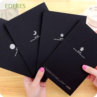 EDERES Cute Black Paper Gifts 2pcs Notebook Office Notepad Graffiti Painting Book Diary Sketchbook Stationery/Multicolor