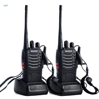 kyri 2 Unids/Lote Baofeng BF-888s Walkie talkie UHF Radio Bidireccional 888s 400-470MHz 16CH Transceptor Portátil Con Auricular (1)