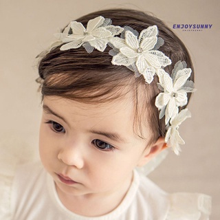 [ejoy cloa] bebé niñas flores de imitación encaje banda elástica diadema accesorios para el cabello foto prop