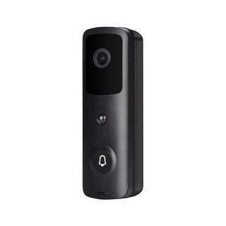 smart hd 1080p smart wifi video timbre cámara visual intercomunicador noche vista timbre de la puerta inalámbrica cámara de seguridad, negro (7)