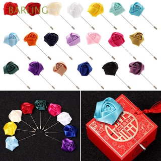 BARLING Clothes Accessory Groom Boutonniere Lapel Pin Best Man Corsage Rose Flower Brooch Brooch Flower Bridal Wedding Decor Fashion Brooch Pin Jewelry Men Wedding Boutonniere/Multicolor