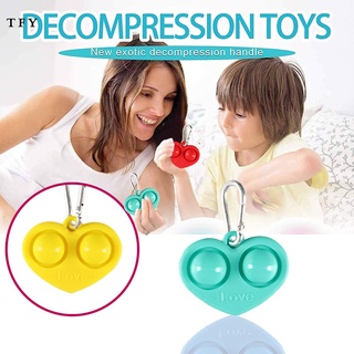 mini pops it 12 piezas pequeño fidget juguete llavero push popper burbuja sensorial juguete simple dimple mano juguete colgante