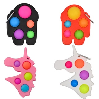 Pop Bubble Fidget juguetes Simple Dimple juguete unicornio alivio del estrés para niños temprano educativo Pop It