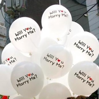 Bubble Shop61 10pcs Will You Marry Me Ballon Red Heart proponer boda matrimonio decoración