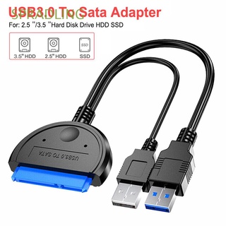 SPRADLING Dual USB Cable Line Adapter Durable Drive Cord SATA Cables High-speed Single USB for 2.5"/3.5" HDD Hard Disk Drive USB 3.0 to SATA Hard Drive Converter Practical Easy Drive Line