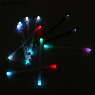 pegasu1shg creativo flash bolígrafo giratorio de gel para juegos con luz para estudiantes juguete caliente