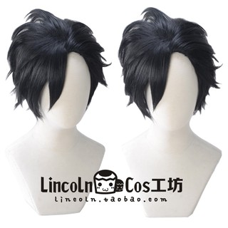 【Overseas stock】LINCOLN Volleyball Boy! Black Tail Tie Lang cabelo curto com flip unilateral COSPLAY produtos falsos encontrados
