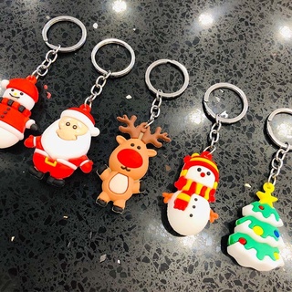 Christmas gift pendant Christmas tree pendant Santa Claus card love cartoon key chain ornament
