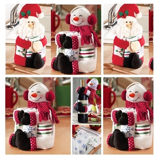 Santa Claus botella de vino cubierta de navidad decoraciones para el hogarxmas decoración accesorios de navidad