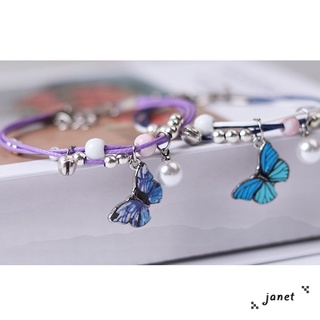 Pareja de pulseras de mariposa, pulsera multicapa ajustable para mujer, regalo de joyería Janet (7)