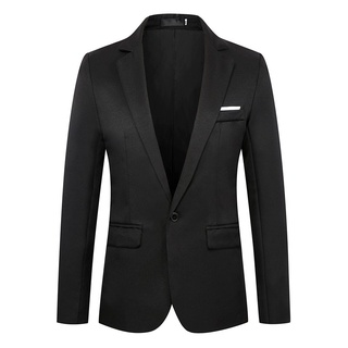 traje de hombre manga larga casual negocios slim fit formal un botón blazer (3)
