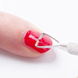 nueva manicura pedicura herramienta de cuidado de acero inoxidable removedor de cutículas de doble cara dedo muerto piel empuje uñas
