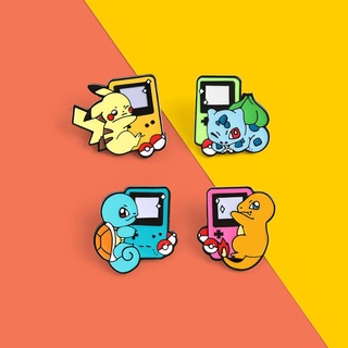 VITELA Cosplay Accessories Game Console Brooch Backpack Badge Pokemon Badge Metal Enamel Pin Women'S Brooches Cosplay Badge Costume Props Anime Brooch Cartoon Lapel Pin Pikachu Badge (9)