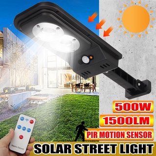Warmair 500W Solar al aire libre de la calle de la pared del Sensor de luz PIR movimiento LED de la lámpara de Control remoto