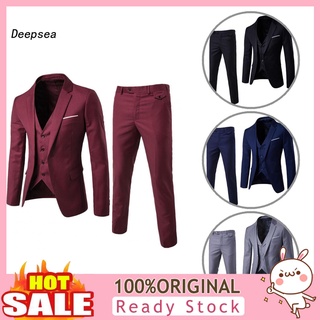 dpa slim hombres traje de estilo coreano blazer cremallera mosca pantalones cómodos para la boda (1)