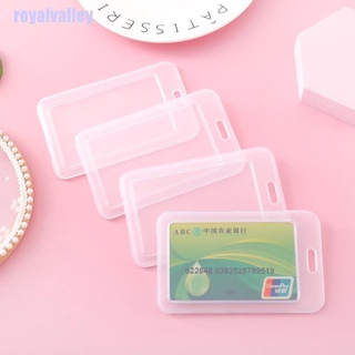 royalvalley 1pc simple transparente plástico nombre tarjeta cubierta banco titular de la tarjeta de nombre cubierta de la tarjeta ppsa