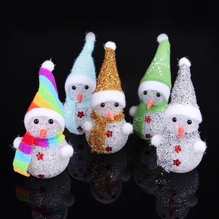 Lámpara Led Luminosa aleatoria Feliz navidad De Cristal muñeco De nieve/lámpara De Luz nocturna decoración colgante/regalo De navidad para niños Ornamentos De escritorio (6)