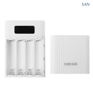 San power bank box Anti-resis 4x/18650/cargador dual Usb Para Iphone/teléfono inteligente/tableta