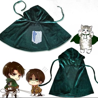 attack on titan cosplay disfraz de cabo verde para mascotas perro gato fotografía accesorios mascotas suministros capa shingeki no kyojin