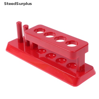 Stee 1Pc plástico rojo tubo de prueba estante 6 agujeros titular soporte laboratorio tubo de prueba estante MY