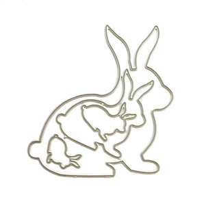 Stat troqueles de corte de Metal de la familia de conejo encantador plantilla DIY álbum de recortes álbum de recortes sello tarjeta de papel en relieve artesanía decoración