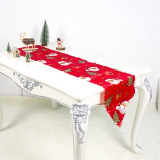 Bordado de navidad camino de mesa mantel cubierta para el hogar de navidad fiesta decoración nuevo (3)
