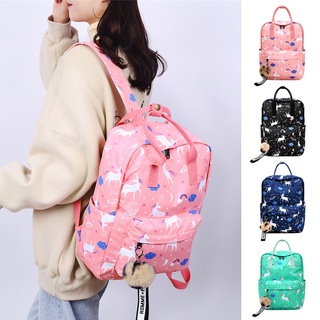 mochila con estampado de pony para niñas/mochila de viaje casual para mujer/bolsa escolar para niñas
