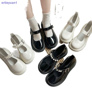 Retro pequeño zapatos de cuero 2021 nueva Mary Jane zapatos de suela gruesa japonés jk perla francés estilo de hadas solo zapatos de las mujeres