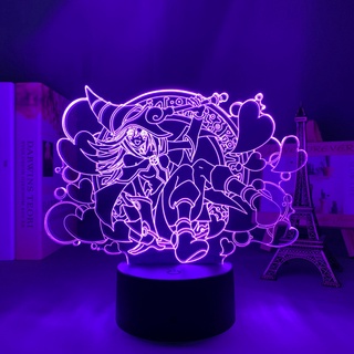 anime 3d luz yu gi oh render para niños dormitorio decoración luz de noche manga regalo mesa led lámpara de noche render yu gi oh