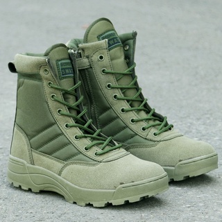 Corte alto SWAT verde botas de combate al aire libre proteger botas de seguridad de aceros del dedo del pie botas tácticas tamaño