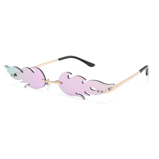 lentes de sol con forma de llama para mujer uv400 gafas de sol con diseño de marca uv400