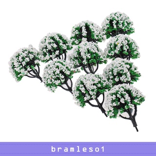 [BRAMLESO1] 10 Peas de riel de riel de escenrio paisaje Modelo de árbol con Flores