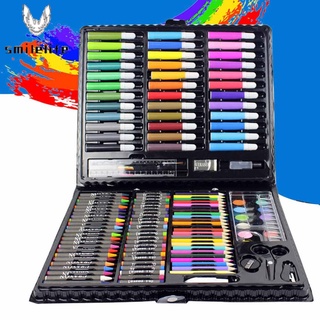 150 Pzs/Set Kit De Herramientas De Dibujo Con Caja Pincel Pintura Arte Marcador Color Agua Bolígrafo Crayon Niños Regalo