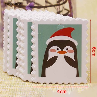 yoyohup 100pcs navidad papel kraft etiqueta de navidad colgar etiquetas de regalo etiquetas de regalo fiesta tarjetas co