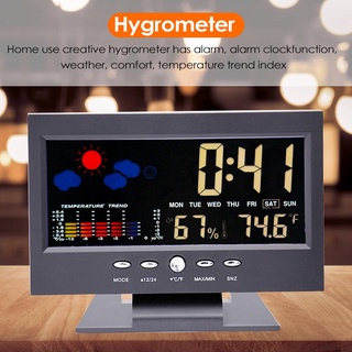 confiable digital temperatura humedad monitor reloj pantalla lcd interior hogar clima