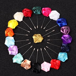 BARLING Clothes Accessory Groom Boutonniere Lapel Pin Best Man Corsage Rose Flower Brooch Brooch Flower Bridal Wedding Decor Fashion Brooch Pin Jewelry Men Wedding Boutonniere/Multicolor (4)