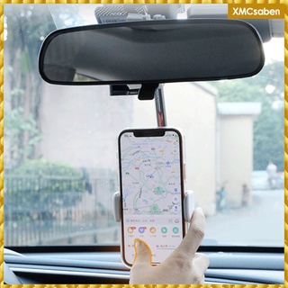 360 Car Rearview Mirror Mount Stand Holder Cradle For Universal Phone GPS Black