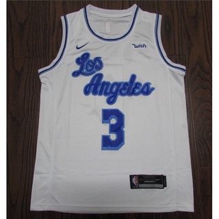 10 styles NBA Jersey Los Angeles Lakers No.3 DAVIS 2020 season Latin version white basketball jersey
