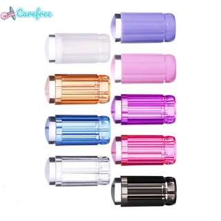 CAREFREE Manicure Tools Scraper Polish Print Tool Art Manicure Women Nail Stamper Stamping Silicone Round Nail Art Clear Silicone Jelly Stamper