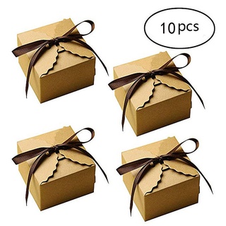 sky 10pcs regalos de niños vintage retro fiesta de cumpleaños caja de embalaje de papel kraft cinta souvenirs decoración diy mini kraft boda favor caja de caramelos/multicolor (9)