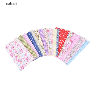 [sakari] 10 piezas de tela de lino de algodón vintage de impresión mixta, hecha a mano, diy, costura, [sakari]