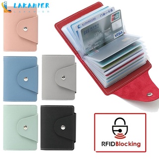 Lakamier Slim Multi-función monedero bolsa de bolsillo Color caramelo mujeres hombres RFID bloqueo 34 ranuras para tarjetas/Multicolor